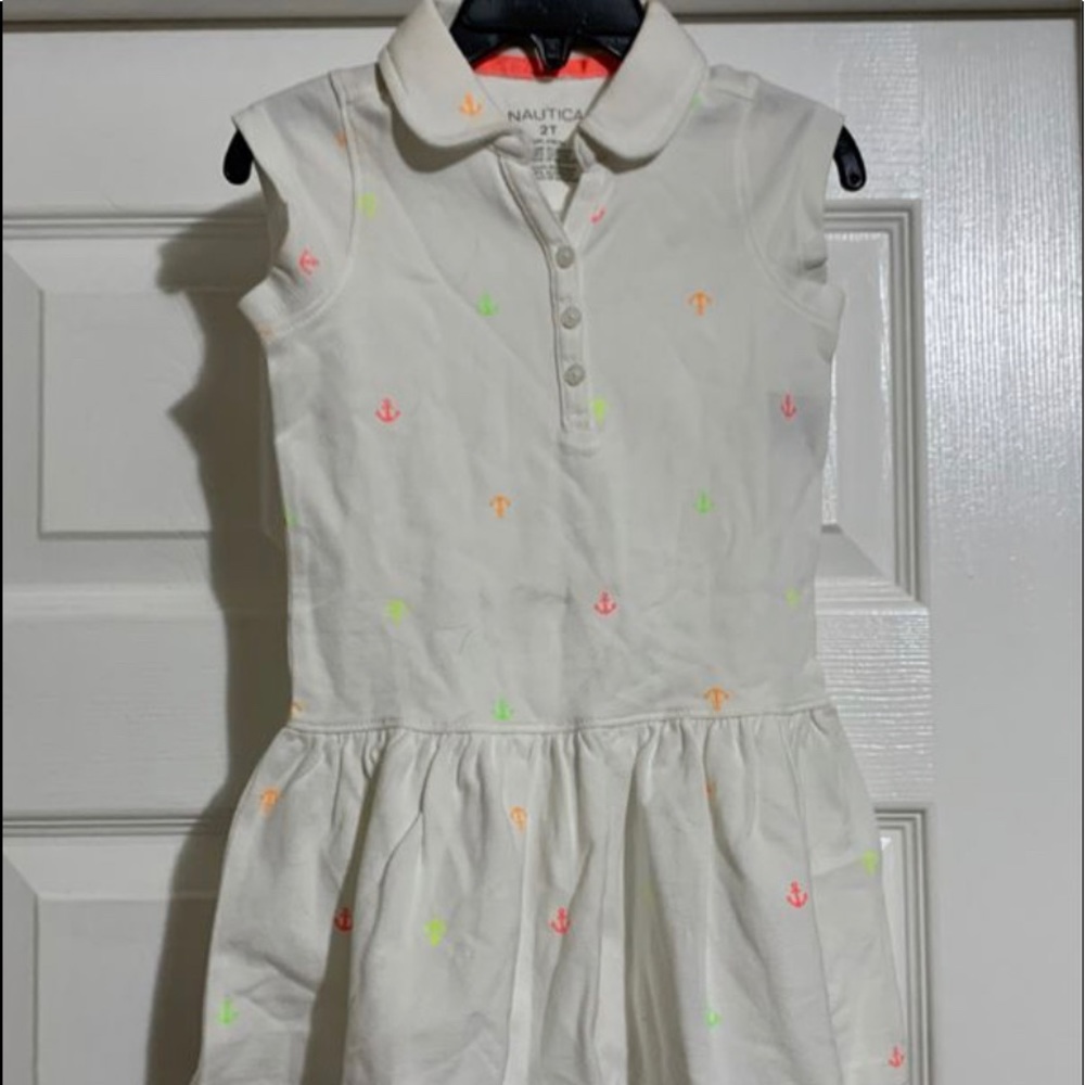Nautica Multi Color Anchor Dress- Girls Size 2T